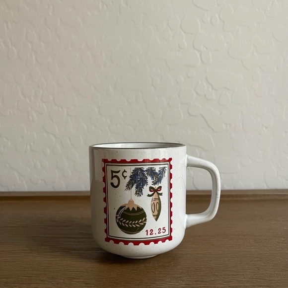 Hearth & Hand with Magnolia Christmas Stamp Stoneware Coffee Mug - Picture 4 of 10